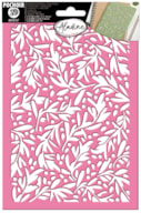 STENCIL ADESIVO 3D  21X14.8CM FOLHAS 81185